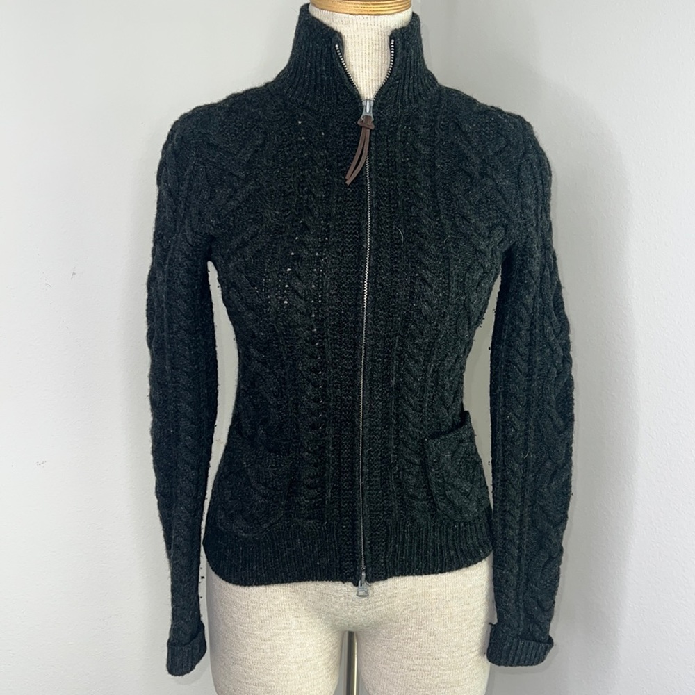 🔹 Ralph Lauren Rugby Zip Up Wool Cardigan